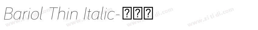 Bariol Thin Italic字体转换